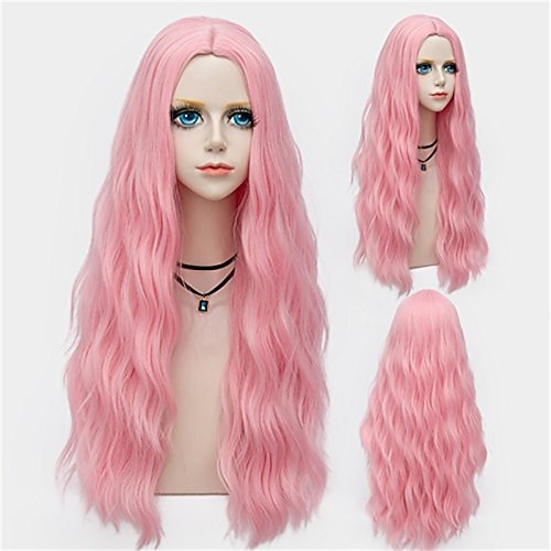 

Long Curly Wave Wig Women Body Wave Wig Synthetic Heat Resistant Cosplay Wig for Halloween Costume