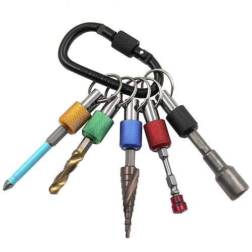 

5 pcs 1/4inch Hex Batch Head Extensions Rod Magnetic Screwdriver Quick Connection Tool Manual Drills Bit Socket Holder Set