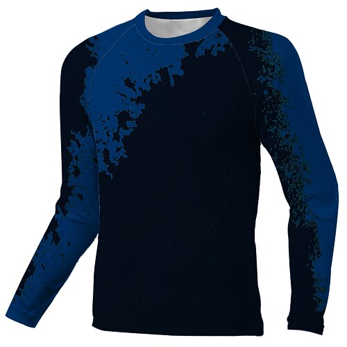 

Men's Downhill Jersey Long Sleeve Black Blue Graffiti Bike Breathable Quick Dry Polyester Spandex Sports Graffiti Clothing Apparel / Stretchy