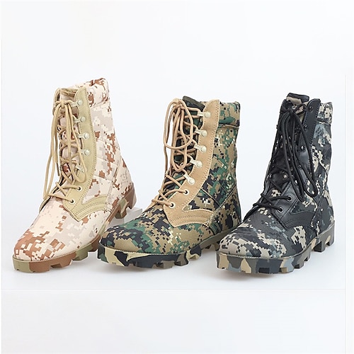 

Foreign Trade Hot Selling Panama High Top Camouflage Combat Boots Military Boots Tactical Boots Outdoor Hiking Breathable Comfortable Hiking Shoes