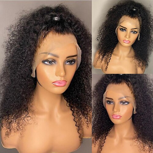 

Human Hair 13x4 Lace Front Wig Free Part Brazilian Hair Body Wave Black Wig 150% Density with Baby Hair Glueless Pre-Plucked For wigs for black women Long Human Hair Lace Wig