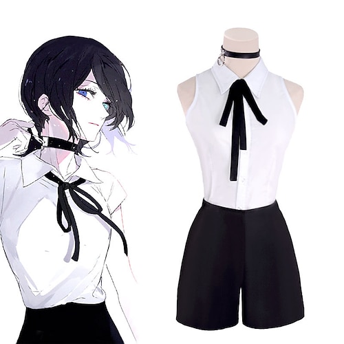 

Inspired by Chainsaw Man Reze Bomb Anime Cosplay Costumes Japanese Cosplay Suits Top Sleeves Socks For Women's / Shorts / Neckwear