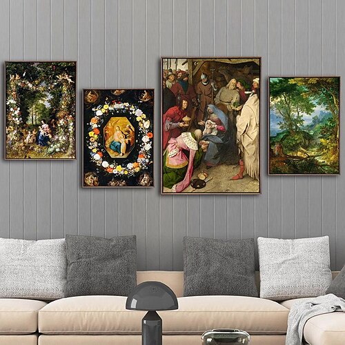

dutch home restaurant living room decoration painting core painting heart peter bruegel retro landscape hanging painting heart