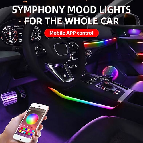 

Car ambient Light Symphony Car interior Acrylic light 22 in 1 Fiber Optic Light for Universal Car decoration atmosphere light