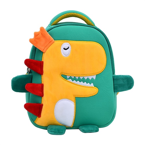 

School Backpack Bookbag Cartoon Animal Kawii for Student Toddler Boys Multi-function Wear-Resistant Breathable Polyester School Bag Back Pack Satchel 12 inch