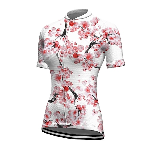 

21Grams Women's Cycling Jersey Short Sleeve Bike Jacket Tracksuit Jersey with 3 Rear Pockets Mountain Bike MTB Road Bike Cycling Quick Dry White Graphic Patterned Animal Sports Clothing Apparel