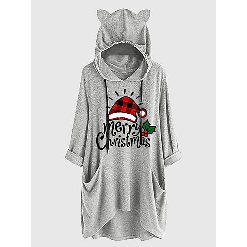 

Inspired by Cat Ear Kigurumi Pajamas Nightwear Christmas Pajamas Christmas Hoodie For Adults' Hot Stamping Terylene