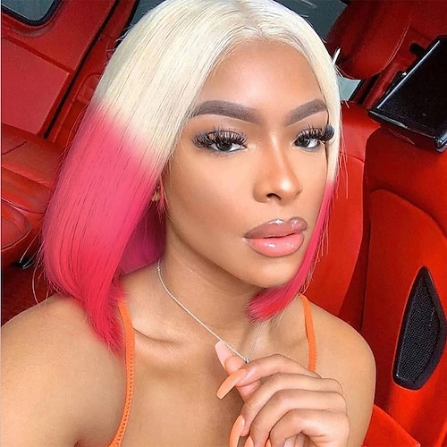 

Synthetic Lace Wig Straight Style 14 inch Blonde Middle Part Deep Part Lace Front Wig Women's Wig A1 A2 A3 / Daily Wear / Party / Evening / Daily