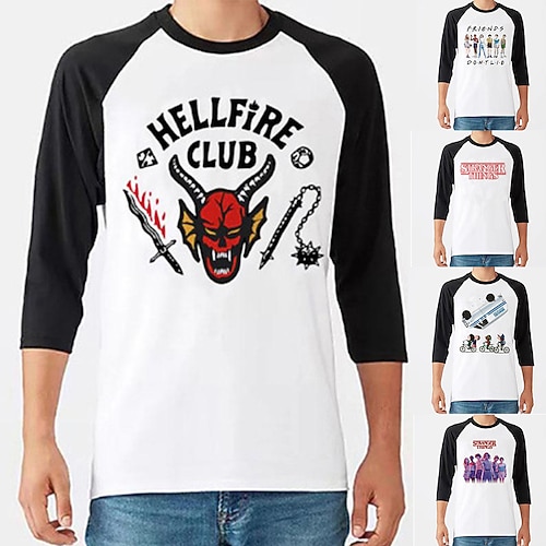 

Inspired by Stranger Things Hellfire Club T-shirt Cartoon Polyster Anime Classic Street Style T-shirt For Men's / Women's / Couple's