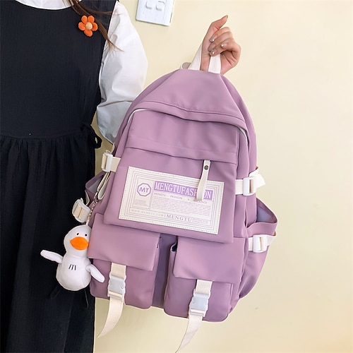 

School Backpack Bookbag Multicolor for Student Boys Girls Multi-function Water Resistant Wear-Resistant Nylon School Bag Back Pack Satchel 22 inch