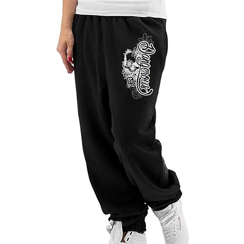 

Men's Sweatpants Joggers Trousers Drawstring Side Pockets Elastic Waist Letter Graphic Prints Comfort Breathable Sports Outdoor Casual Daily Cotton Blend Terry Streetwear Stylish Black Micro-elastic
