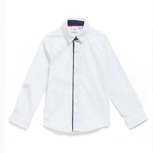 

Kids Boys Shirt Long Sleeve Solid Color White Children Tops Spring Summer Active Cool Daily Outdoor Regular Fit 3-12 Years