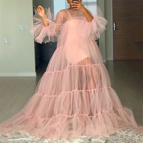 

vestido de festa feminino vestido de renda vestido swing vestido longo maxi vestido branco rosa azul manga longa cor pura renda outono outono gola redonda vestido de festa de inverno fim de semana