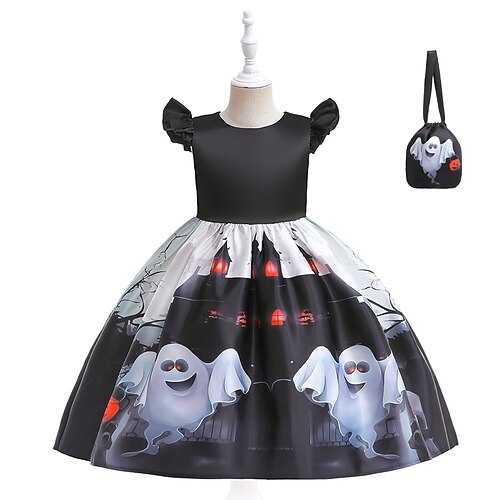 

Princess Dress Cosplay Costume Kid's Girls' Cosplay Festival Children's Day Festival / Holiday Black Easy Carnival Costumes Holiday Printing / Bags and Purses / Bags and Purses