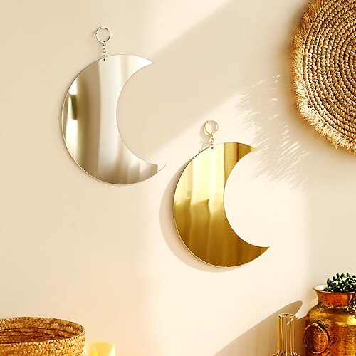 

bohemian sun and crescent wall hanging decorations light luxury creative living room room decoration decoration mirror wholesale