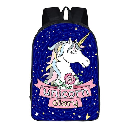 

New Unicorn Student Schoolbag Creative Polyester Korean Version Primary and Secondary School Students Backpack Large Capacity