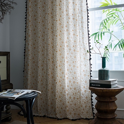 

Semi-Blackout Window Curtains 1 Panel Darkening Curtains for Living Rooms Bedrooms for Easy Hanging
