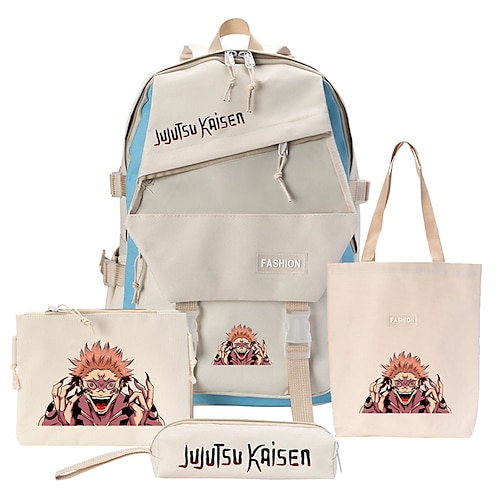 

Spell Back to War Schoolbag Four-piece Backpack Large-capacity Backpack Casual Pen Bag Change Canvas Bag