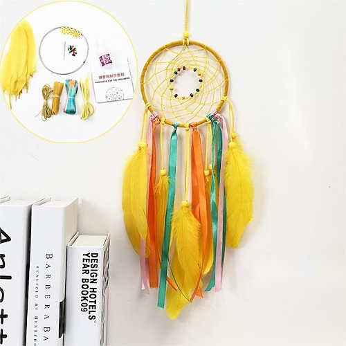 

malang ins creative crafts dream catcher pendant girl heart diy material bag wind chime dream catcher pendant