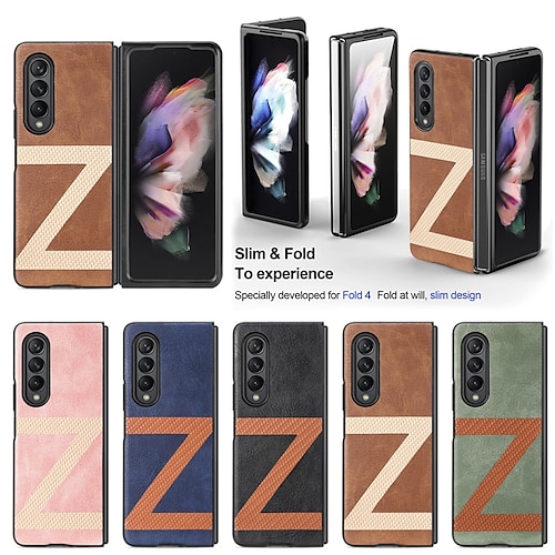 

Phone Case For Samsung Galaxy Flip Z Fold 4 Anti-Scratch Support Wireless Charging Shockproof Solid Colored PC