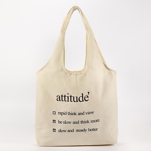 

Vest Canvas Bag Shoulder Bag Simple Canvas Bag Large Capacity