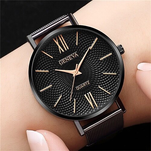 

Quartz Watch for Women Analog Quartz Stylish Casual Fashion Creative Large Dial Metal Alloy Fashion