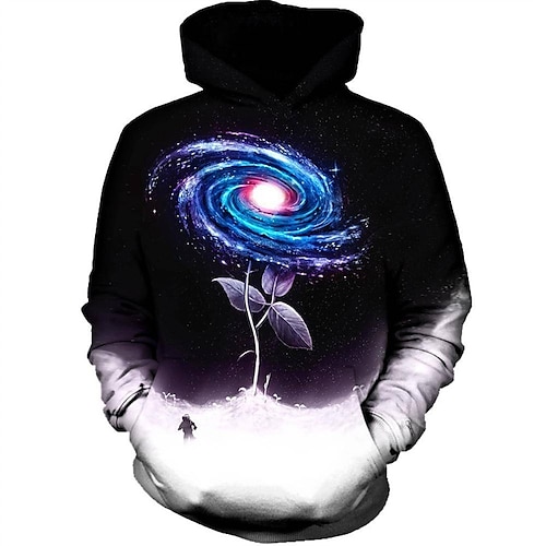 

Men's Unisex Hoodie Pullover Hoodie Sweatshirt Graphic Prints Galaxy Star Print Print Hooded Daily Sports 3D Print Designer Casual Hoodies Sweatshirts Long Sleeve Black
