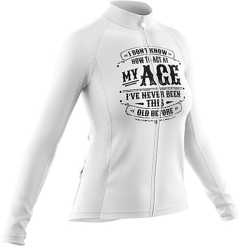 

Women's Cycling Jersey Long Sleeve Bike Jersey with 3 Rear Pockets Mountain Bike MTB Road Bike Cycling Breathable Ultraviolet Resistant Quick Dry White Polyester Sports Clothing Apparel / Stretchy