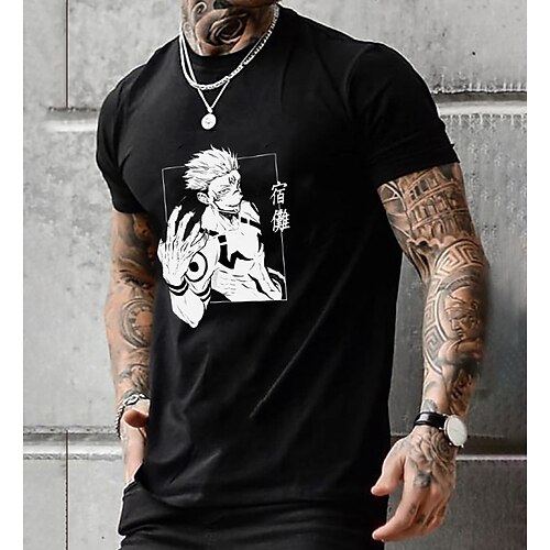 

Inspired by Jujutsu Kaisen Ryomen Sukuna T-shirt Cartoon Manga Anime Classic Street Style T-shirt For Men's Women's Unisex Adults' 3D Print 100% Polyester