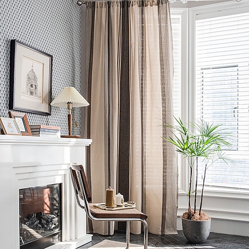 

Semi-Blackout Window Curtains 1 Panel Darkening Curtains for Living Rooms Bedrooms for Easy Hanging