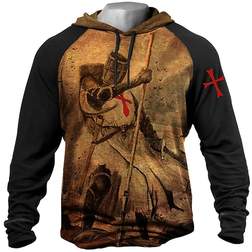 

Men's Unisex Pullover Hoodie Sweatshirt Hooded Color Block Graphic Prints Patchwork Print Daily Sports 3D Print Streetwear Designer General Hoodies Sweatshirts Long Sleeve Brown