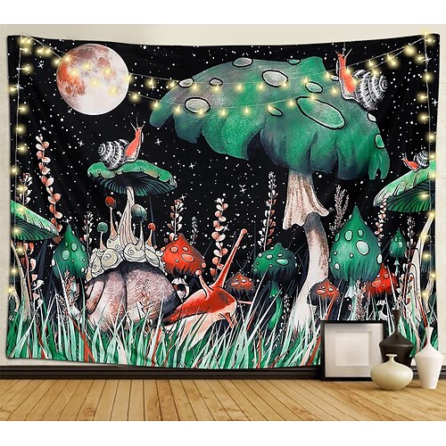 

Psychedelic Mushroom Wall Tapestry Art Decor Blanket Curtain Picnic Tablecloth Hanging Home Bedroom Living Room Dorm