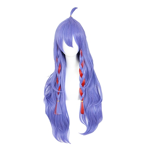 

LOL Cosplay Cosplay Wigs Women's Layered Haircut Asymmetrical Braid 31.5 inch Heat Resistant Fiber Curly Blue Teen Adults' Anime Wig