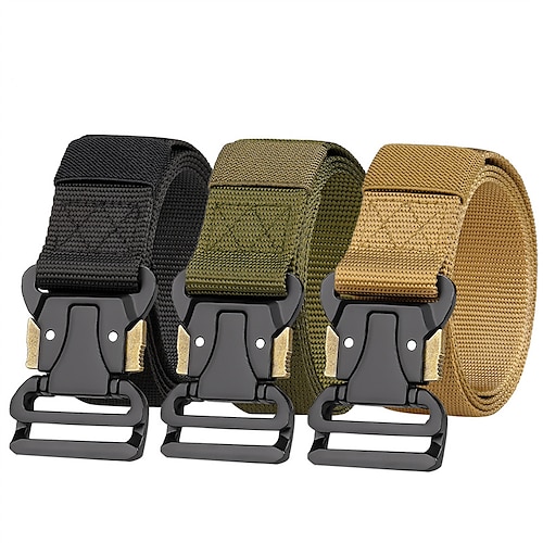 

Men's Waist Belt Sports Outdoor Outdoor Hiking Black Belt Pure Color