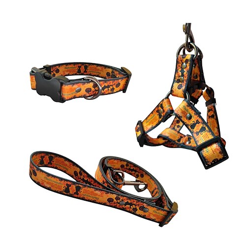 

Halloween Pumpkin Shadow Castle Dog Leash Chest Strap Pet Supplies