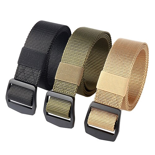 

Men's Waist Belt Sports Outdoor Outdoor Hiking Black Belt Pure Color