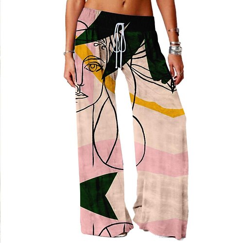

Women's Culottes Wide Leg Chinos Pants Trousers 1 Figure - A297 4 Figure - A297 2 Figure-A297 Mid Waist Fashion Casual Weekend Print Micro-elastic Full Length Comfort Graphic S M L XL XXL / Loose Fit
