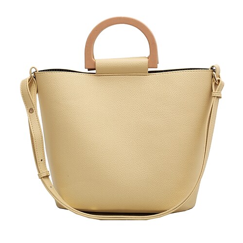 

Women's Shoulder Bag Handbag PU Leather Zipper Solid Color Daily Outdoor Green White Black Yellow