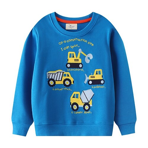 

børn unisex sweatshirt langærmet tegneserie blå børn toppe efterår vinter aktiv yndig skole dagligt 3-6 år