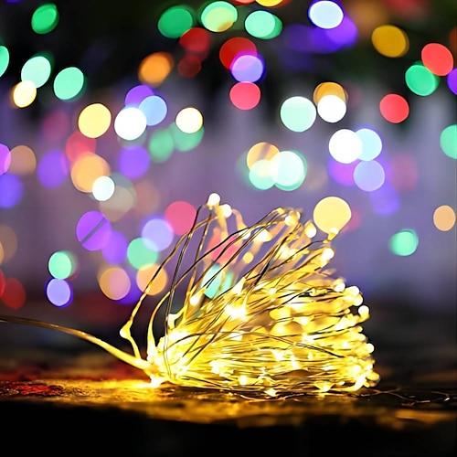 

10/24pcs LED Fairy String Lights 2m 20Leds Silver Wire Christmas Halloween Decorations Garland Fairy Lights for Room Outdoor Xmas Noel Natal DIY Wedding Decor