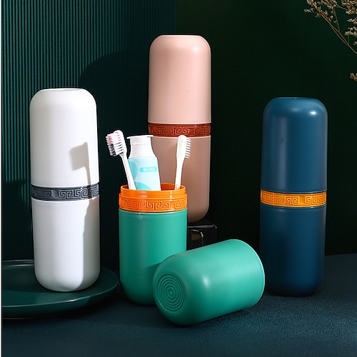 

Travel Wash Cup Set Storage Box Toothpaste Tooth Brush Towel Portable Toothbrush Protector Home Organizer Bathroom Box