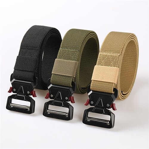 

Men's Waist Belt Sports Outdoor Outdoor Hiking Black Belt Pure Color