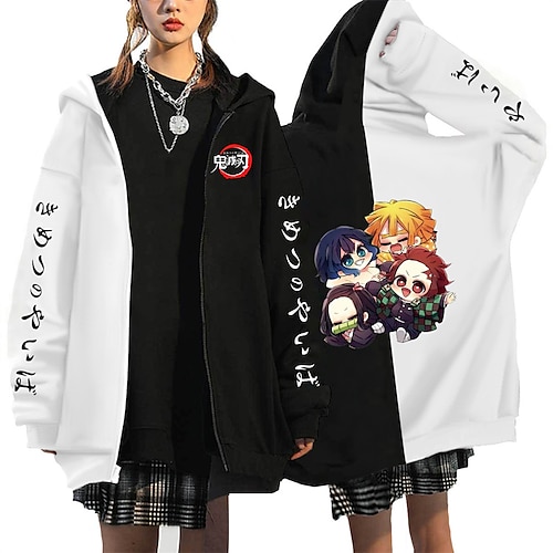 

Inspired by Demon Slayer: Kimetsu no Yaiba Kamado Nezuko Agatsuma Zenitsu Kamado Tanjiro Hoodie Cartoon Manga Anime Classic Street Style Outerwear For Men's Women's Unisex Adults' Hot Stamping 100