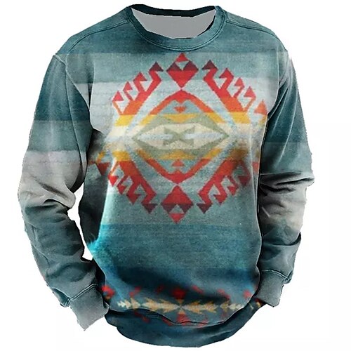 

Men's Unisex Sweatshirt Pullover Blue Crew Neck Graphic Prints Print Daily Sports Holiday 3D Print Streetwear Designer Casual Spring & Fall Clothing Apparel Hoodies Sweatshirts Long Sleeve