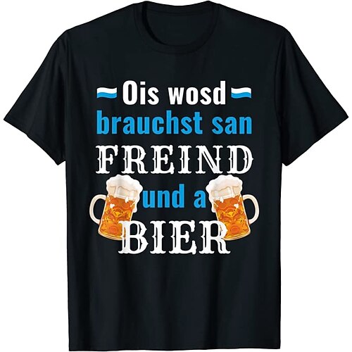 

Inspired by Oktoberfest Beer Craft Cosplay Costume T-shirt Classic Street Style T-shirt For Men's Women's Unisex Adults' Hot Stamping 100% Polyester