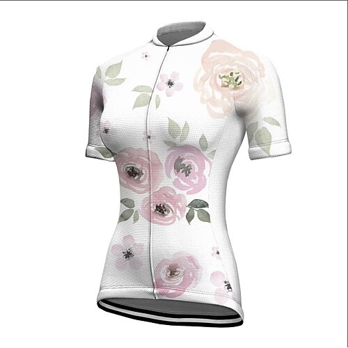 

21Grams Women's Cycling Jersey Short Sleeve Bike Jacket Tracksuit Jersey with 3 Rear Pockets Mountain Bike MTB Road Bike Cycling Cycling Breathable Quick Dry Reflective Strips White Graphic Animal