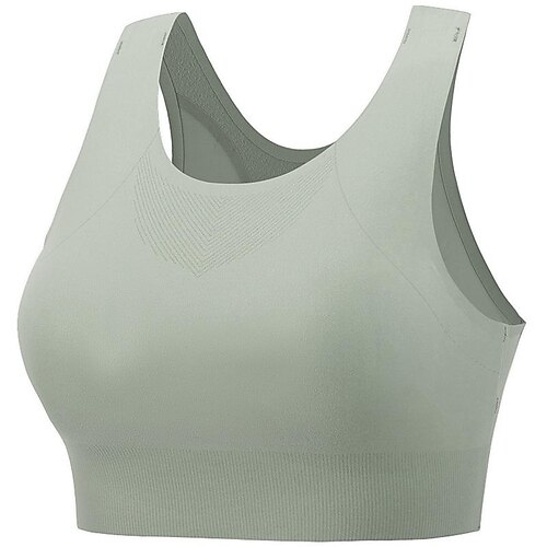 

no size bra nude ice silk yoga sports bra gather beautiful back big breasts show small seamless sports bra thin