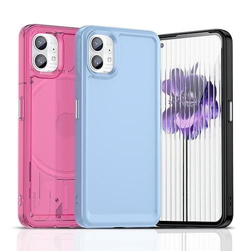 

Phone Case For Nothing Phone 1 Back Cover Nothing Phone 1 Portable Translucent Dustproof Transparent Solid Colored TPU
