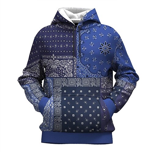 

Men's Unisex Hoodie Pullover Hoodie Sweatshirt Blue Hooded Tribal Graphic Prints Print Daily Sports 3D Print Streetwear Designer Casual Spring & Fall Clothing Apparel Hoodies Sweatshirts Long Sleeve