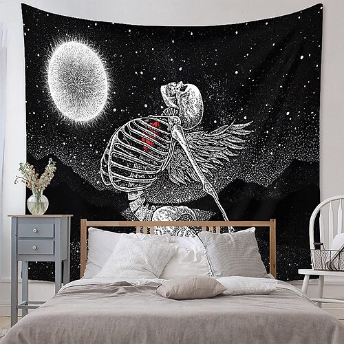 

Halloween Party Holiday Wall Tapestry Art Decor Blanket Curtain Picnic Tablecloth Hanging Home Bedroom Living Room Dorm Decoration Psychedelic Pumpkin Haunted Scary House Polyester